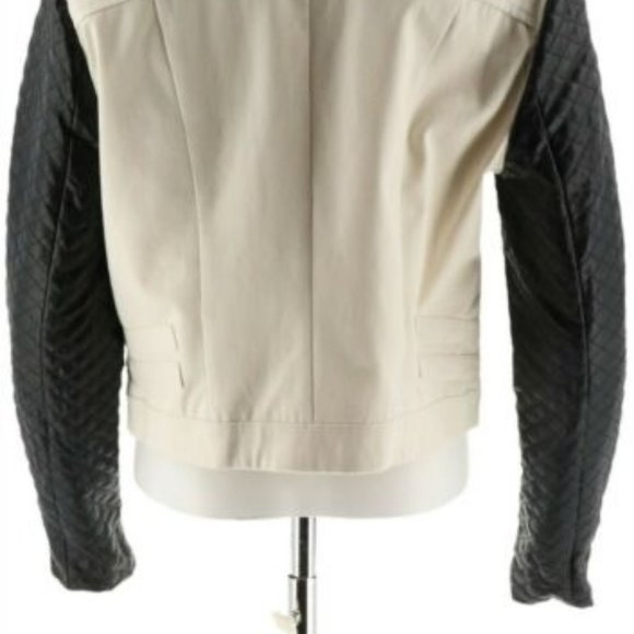 NWT VIEW WALTER BAKER QUILTED SLEEVE MOTO JACKET 10 - Picture 5 of 11